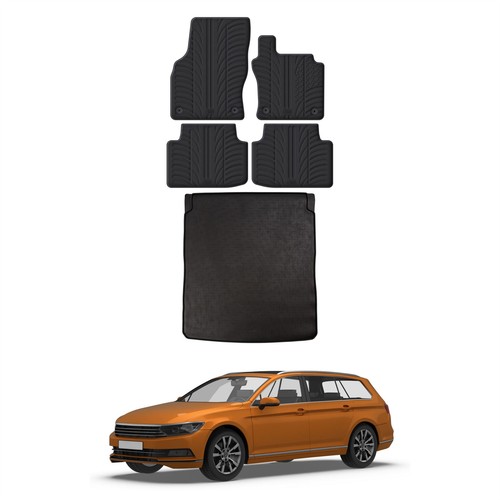 Travall rubber car mats boot - rubber, &